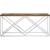 Berkfield Home Decorative Coffee Table Stainless Steel & Solid Wood Reclaimed