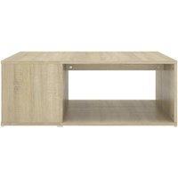 Berkfield Home Modern Coffee Table Sonoma Oak 90x67x33 cm Engineered Wood in Light Tan | Size: 90 x 67 x 33 cm