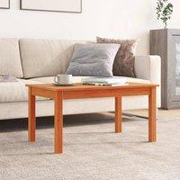 Berkfield Home Beautiful Coffee Table Wax Brown 80x50x40 cm Solid Wood Pine | Size: 80 x 50 x 40 cm