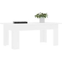 Berkfield Home Stylish Coffee Table White 100x60x42 cm Engineered Wood | Size: 100 x 60 x 42 cm
