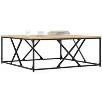 Berkfield Home Decorative Coffee Table Sonoma Oak 100x100x40 cm Engineered Wood in Brown | Size: 100 x 100 x 40 cm