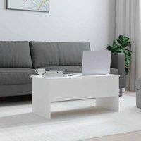 Berkfield Home Modern Coffee Table White 102x50.5x46.5 cm Engineered Wood