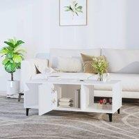 Berkfield Home Sturdy Coffee Table White 102x50x40 cm Engineered Wood | Size: 102 x 50 x 40 cm