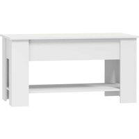Berkfield Home Modern Coffee Table White 101x49x52 cm Engineered Wood | Size: 101 x 49 x 52 cm