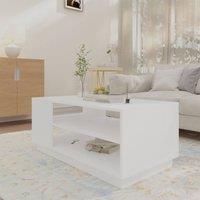 Berkfield Home Modern Coffee Table White 102x55x43 cm Engineered Wood | Size: 102 x 55 x 43 cm