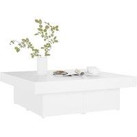Berkfield Home Decorative Coffee Table White 90x90x28 cm Engineered Wood | Size: 90 x 90 x 28 cm