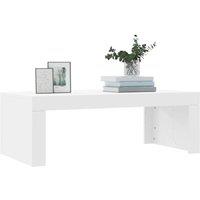 Berkfield Home Modern Coffee Table White 102x50x36 cm Engineered Wood | Size: 102 x 50 x 36 cm