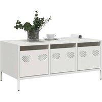 Berkfield Home Sturdy Coffee Table White 101.5x50x43.5 cm Cold-rolled Steel