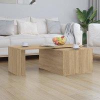 Berkfield Home Stylish Coffee Table Sonoma Oak 150x50x35 cm Engineered Wood in Light Tan | Size: 150 x 50 x 35 cm