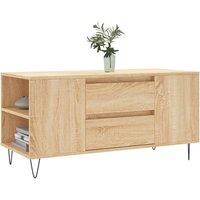 Berkfield Home Modern Coffee Table Sonoma Oak 102x44.5x50 cm Engineered Wood in Light Tan