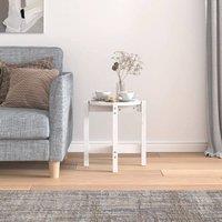 Berkfield Home Beautiful Coffee Table White 42.5x45 cm Solid Wood Pine