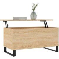 Berkfield Home Modern Coffee Table Sonoma Oak 90x44.5x45 cm Engineered Wood in Light Brown