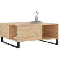 Berkfield Home Modern Coffee Table Sonoma Oak 80x80x36.5 cm Engineered Wood in Light Brown