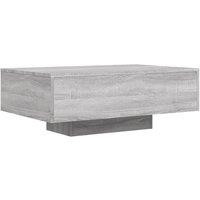 Berkfield Home Modern Coffee Table with LED Lights Grey Sonoma 85x55x31 cm | Size: 85 x 55 x 31 cm