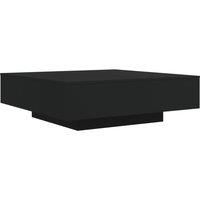 Berkfield Home Modern Coffee Table with LED Lights Black 100x100x31 cm | Size: 100 x 100 x 31 cm