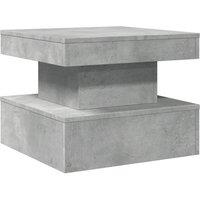 Berkfield Home Modern Coffee Table with LED Lights Concrete Grey 50x50x40 cm | Size: 50 x 50 x 40 cm