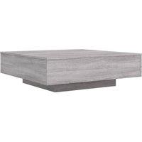 Berkfield Home Modern Coffee Table with LED Lights Grey Sonoma 100x100x31 cm | Size: 100 x 100 x 31 cm