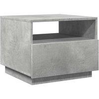 Berkfield Home Modern Coffee Table with LED Lights Concrete Grey 50x49x40 cm | Size: 50 x 49 x 40 cm
