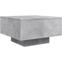 Berkfield Home Modern Coffee Table with LED Lights Concrete Grey 55x55x31 cm | Size: 55 x 55 x 31 cm