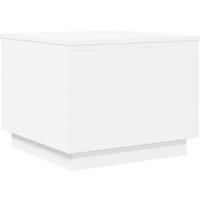 Berkfield Home Modern Coffee Table with LED Lights White 50x50x40 cm | Size: 50 x 50 x 40 cm