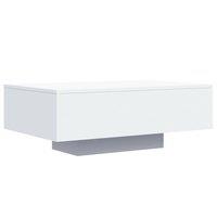 Berkfield Home Modern Coffee Table with LED Lights White 85x55x31 cm | Size: 85 x 55 x 31 cm