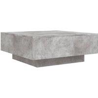 Berkfield Home Modern Coffee Table with LED Lights Concrete Grey 80x80x31 cm | Size: 80 x 80 x 31 cm