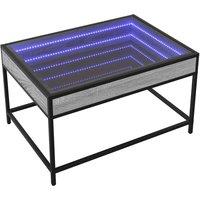 Berkfield Home Decorative Coffee Table with Infinity LED Grey Sonoma 70x50x41 cm | Size: 70 x 50 x 41 cm