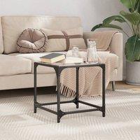 Berkfield Home Modern Coffee Table with Transparent Glass Top 40x40x40 cm Steel | Size: 40 x 40 x 40 cm