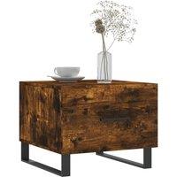 Berkfield Home Decorative Coffee Tables 2 pcs Smoked Oak 50x50x40 cm Engineered Wood in Brown | Size: 50 x 50 x 40 cm