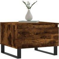 Berkfield Home Modern Coffee Tables 2 pcs Smoked Oak 50x46x35 cm Engineered Wood in Brown | Size: 50 x 46 x 35 cm