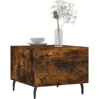 Berkfield Home Decorative Coffee Tables 2 pcs Smoked Oak 50x50x40 cm Engineered Wood in Brown | Size: 50 x 50 x 40 cm