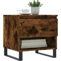 Berkfield Home Modern Coffee Tables 2 pcs Smoked Oak 50x46x50 cm Engineered Wood in Brown | Size: 50 x 46 x 50 cm