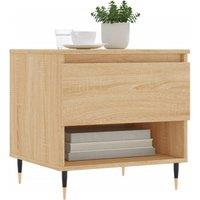 Berkfield Home Modern Coffee Tables 2 pcs Sonoma Oak 50x46x50 cm Engineered Wood in Tan | Size: 50 x 46 x 50 cm
