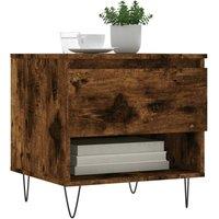 Berkfield Home Modern Coffee Tables 2 pcs Smoked Oak 50x46x50 cm Engineered Wood in Brown | Size: 50 x 46 x 50 cm