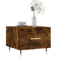 Berkfield Home Decorative Coffee Tables 2 pcs Smoked Oak 50x50x40 cm Engineered Wood in Brown | Size: 50 x 50 x 40 cm