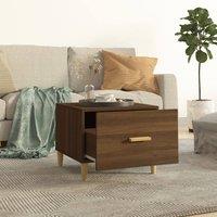 Berkfield Home Sturdy Coffee Tables 2 pcs Brown Oak 50x50x40 cm Engineered Wood | Size: 50 x 50 x 40 cm