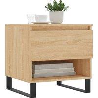 Berkfield Home Modern Coffee Tables 2 pcs Sonoma Oak 50x46x50 cm Engineered Wood in Light Oak | Size: 50 x 46 x 50 cm