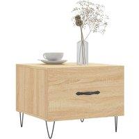 Berkfield Home Decorative Coffee Tables 2 pcs Sonoma Oak 50x50x40 cm Engineered Wood in Light Tan | Size: 50 x 50 x 40 cm