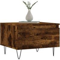 Berkfield Home Modern Coffee Tables 2 pcs Smoked Oak 50x46x35 cm Engineered Wood in Brown | Size: 50 x 46 x 35 cm