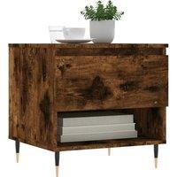 Berkfield Home Modern Coffee Tables 2 pcs Smoked Oak 50x46x50 cm Engineered Wood in Brown | Size: 50 x 46 x 50 cm
