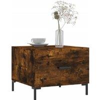 Berkfield Home Decorative Coffee Tables 2 pcs Smoked Oak 50x50x40 cm Engineered Wood in Brown | Size: 50 x 50 x 40 cm