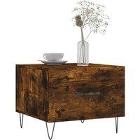 Berkfield Home Decorative Coffee Tables 2 pcs Smoked Oak 50x50x40 cm Engineered Wood in Brown | Size: 50 x 50 x 40 cm
