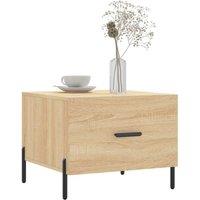 Berkfield Home Decorative Coffee Tables 2 pcs Sonoma Oak 50x50x40 cm Engineered Wood in Light Brown | Size: 50 x 50 x 40 cm