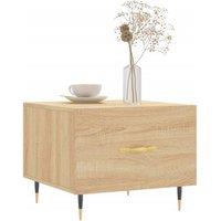 Berkfield Home Decorative Coffee Tables 2 pcs Sonoma Oak 50x50x40 cm Engineered Wood in Light Brown | Size: 50 x 50 x 40 cm
