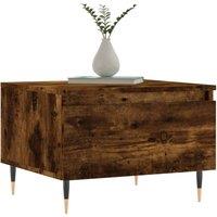 Berkfield Home Modern Coffee Tables 2 pcs Smoked Oak 50x46x35 cm Engineered Wood in Brown | Size: 50 x 46 x 35 cm