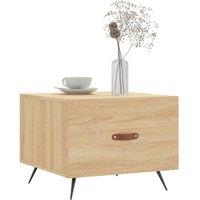 Berkfield Home Decorative Coffee Tables 2 pcs Sonoma Oak 50x50x40 cm Engineered Wood in Light Oak | Size: 50 x 50 x 40 cm