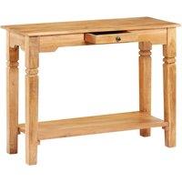 Berkfield Home Beautiful Console Table 100x40x76 cm Solid Acacia Wood in Brown | Size: 100 x 40 x 76 cm