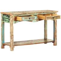 Berkfield Home Durable Console Table 120x40x75 cm Solid Reclaimed Wood | Size: 120 x 40 x 75 cm