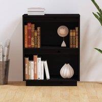Berkfield Home Beautiful Console Cabinet Black 60x34x75 cm Solid Wood Pine | Size: 60 x 34 x 75 cm