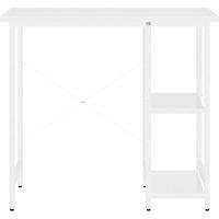 Berkfield Home Modern Computer Desk White 80x40x72 cm MDF & Metal | Size: 80 x 40 x 72 cm